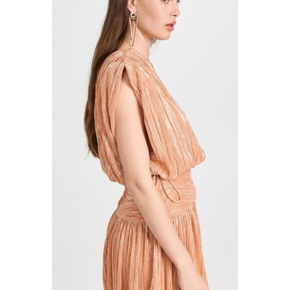 NEW Sabina Musayev North Top in Peach Shimmer Metallic Free People size small - Picture 5 of 12